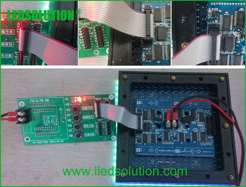 Trouble Shooting - connect testing card with led module