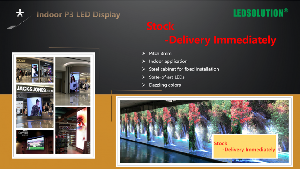LEDSOLUTION Indoor P3 LED Display In Stock