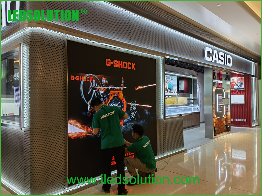 LEDSOLUTION P3 LED Display shines in Casio store in Shenzhen (6)