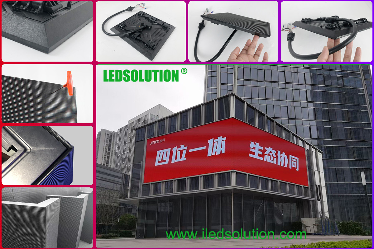Outdoor P3.91 front service Corner LED Display Solution