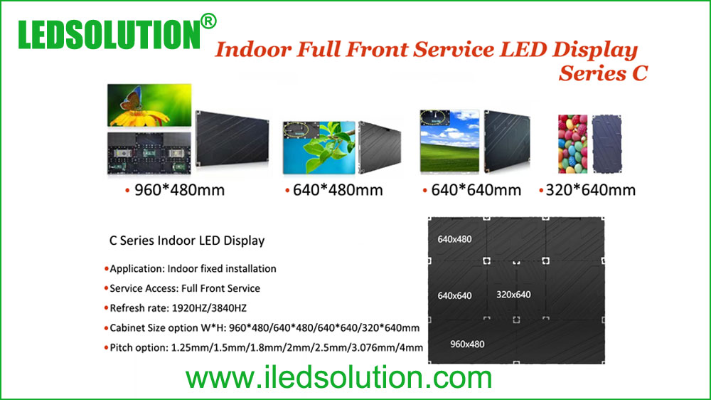 C Series HD LED Display Cabinet Size Option