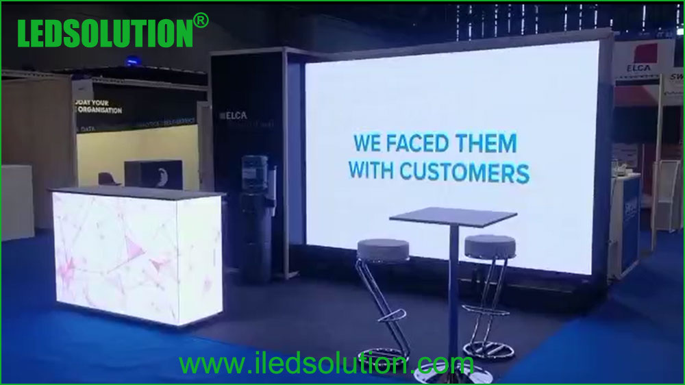 Exhibition LED Display with reception LED Desk and LED Wall