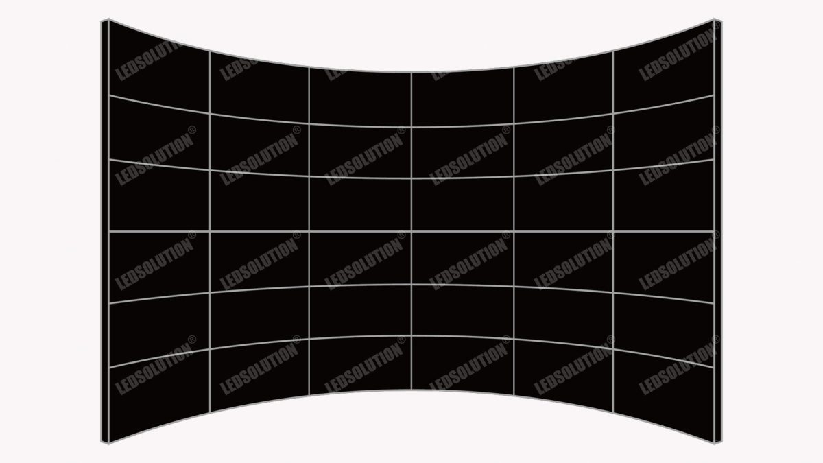 Flex95 Series LED Display Flexible Module size 320x180mm for curved backdrop