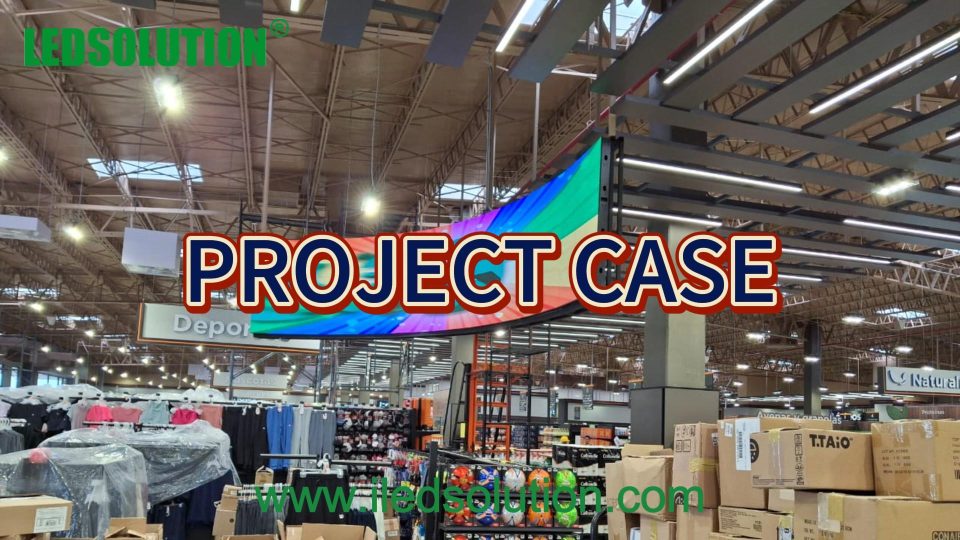 Customizes Concave LED Display for supermarkets Project Case