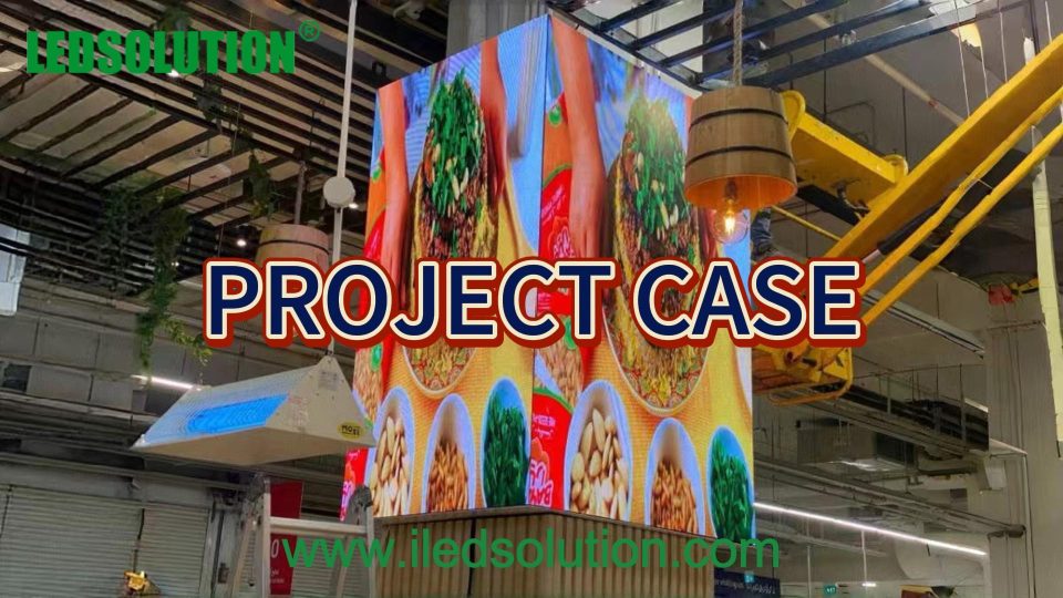 Four-Sided LED Column Screen Case in the UAE