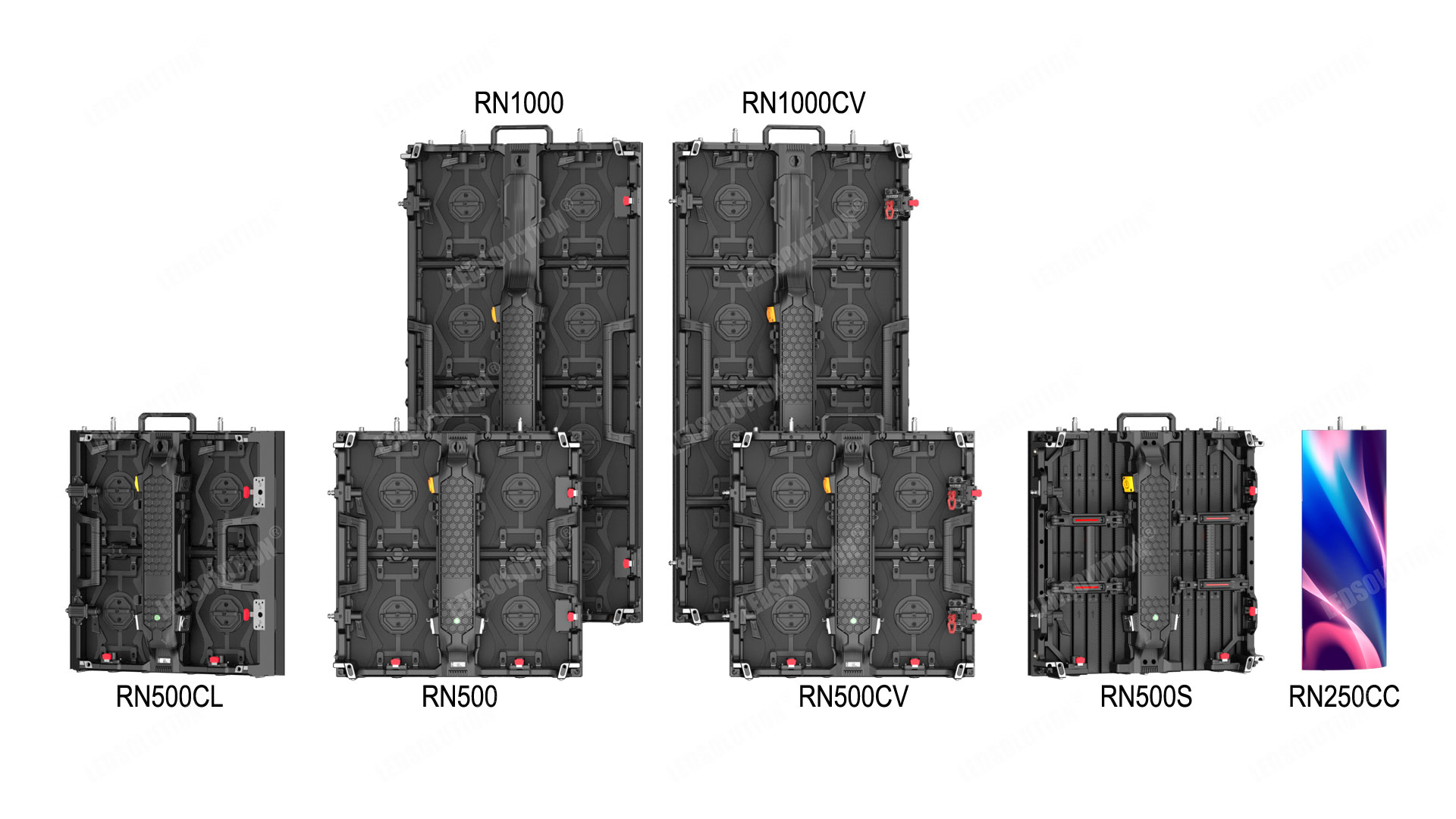 LEDSOLUTION RN SERIES Rental LED Display includes 7 types of cabinets