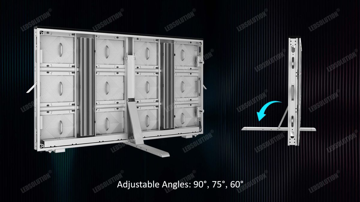 P160 Series LED pitch perimeter boards with adjustable angles 90 75 and 60 degrees