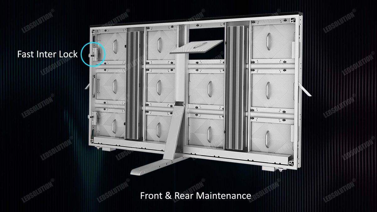 P160 Series LED pitch perimeter boards with fast installation and front and rear maintenance